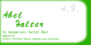 abel halter business card