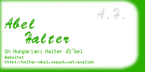 abel halter business card